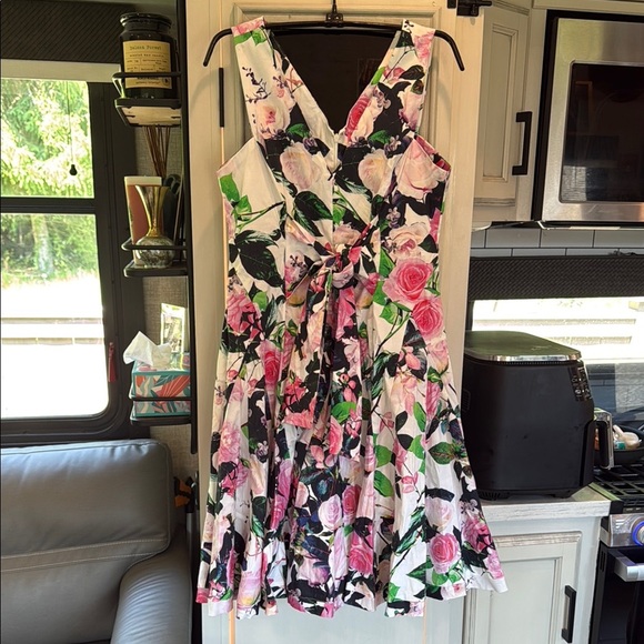 Betsey Johnson Pink and Green Midi Dress size 6 - Picture 1 of 6